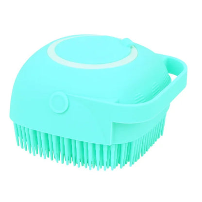 Silicone Dog Cat Shower Brush Pet Shampoo Dispenser Massager Bath Brush Bathroom Puppy Washing Grooming Brush Dog Accessories